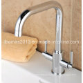 Deck Montado Latão Chrome Kitchen Sink Faucet Tap